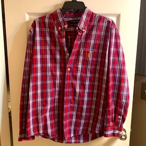 Mens Plaid Polo shirt
